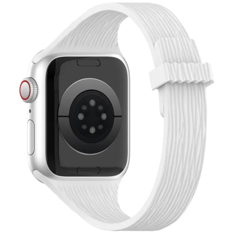 水紋木紋小腰磁性矽膠錶帶，適用於 Apple Watch 46mm / 49mm / 45mm / 44mm，適用於 Apple Watch 42mm / 41mm / 40mm / 38mm