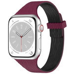 水紋木紋小腰磁性矽膠錶帶，適用於 Apple Watch 46mm / 49mm / 45mm / 44mm，適用於 Apple Watch 42mm / 41mm / 40mm / 38mm