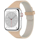 水紋木紋小腰磁性矽膠錶帶，適用於 Apple Watch 46mm / 49mm / 45mm / 44mm，適用於 Apple Watch 42mm / 41mm / 40mm / 38mm
