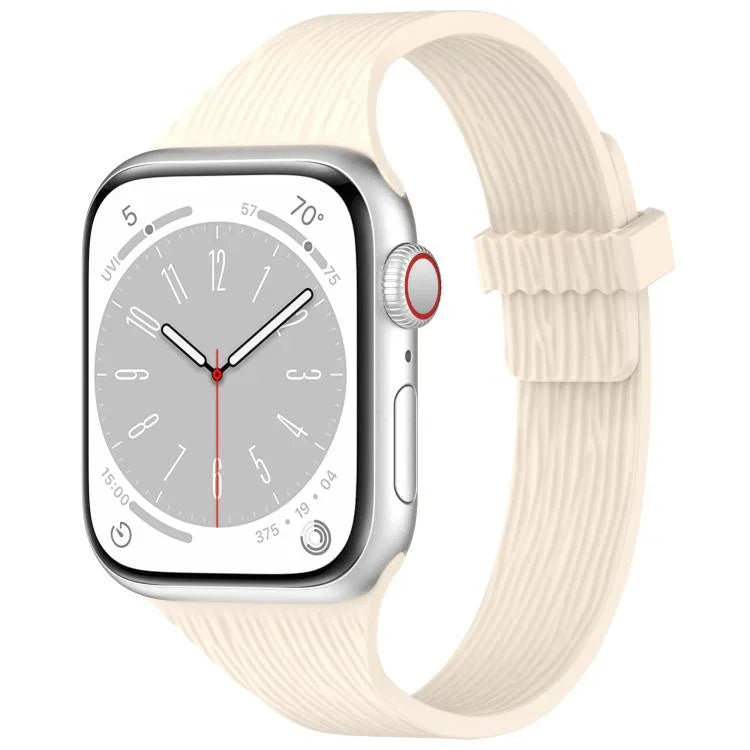 水紋木紋小腰磁性矽膠錶帶，適用於 Apple Watch 46mm / 49mm / 45mm / 44mm，適用於 Apple Watch 42mm / 41mm / 40mm / 38mm
