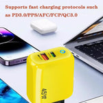 GaN 45W PD3.0 + QC3.0 完全相容協議筆記型電腦 / 平板充電器，歐規插頭，歐規插頭