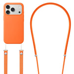 斜背仿尼龍磁吸液態彈出動畫液態矽膠手機殼，適用於iPhone 17 Pro Max、iPhone 17 Pro、iPhone 17