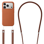 斜背仿尼龍磁吸液態彈出動畫液態矽膠手機殼，適用於iPhone 17 Pro Max、iPhone 17 Pro、iPhone 17