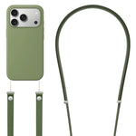 斜背仿尼龍磁吸液態彈出動畫液態矽膠手機殼，適用於iPhone 17 Pro Max、iPhone 17 Pro、iPhone 17