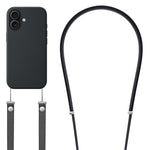 斜背仿尼龍磁吸液態彈出動畫液態矽膠手機殼，適用於iPhone 17 Pro Max、iPhone 17 Pro、iPhone 17
