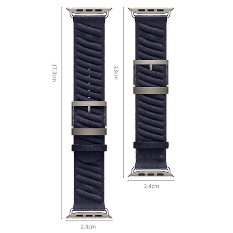 Style H 斜紋尼龍錶帶，適用於 Apple Watch 46mm / 49mm / 45mm / 44mm，適用於 Apple Watch 42mm / 41mm / 40mm / 38mm