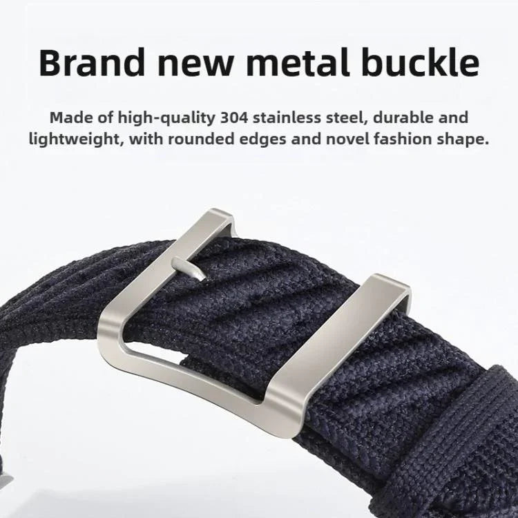 Style H 斜紋尼龍錶帶，適用於 Apple Watch 46mm / 49mm / 45mm / 44mm，適用於 Apple Watch 42mm / 41mm / 40mm / 38mm