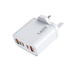 TE-PD43 Type-C x 3，USB-A x 2 多埠手機／平板充電器，英規插頭，英規插頭