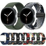 磁吸扣彈性尼龍編織錶帶，適用於 Samsung Galaxy Watch8 / Watch8 Classic