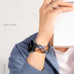 磁吸扣彈性尼龍編織錶帶，適用於 Samsung Galaxy Watch8 / Watch8 Classic