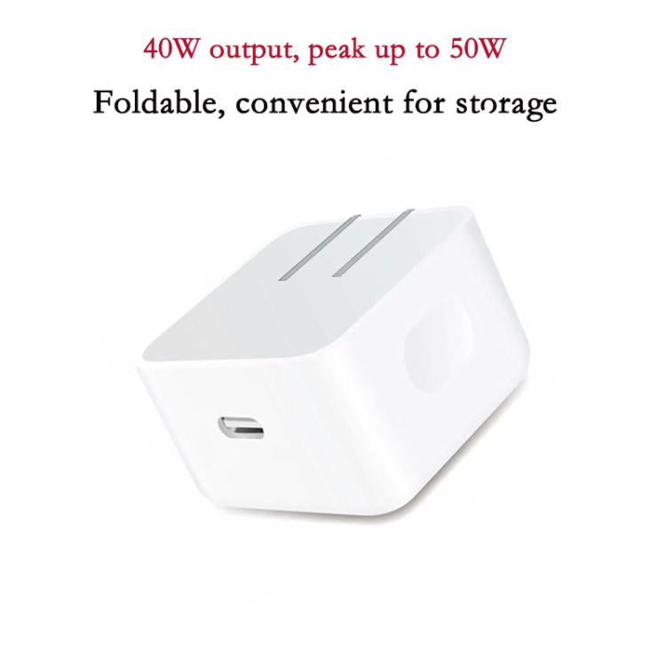 A3365 PD40W USB-C / Type-C 介面可摺疊充電器，附 Type-C 對 Type-C 數據線，美規插頭，美規插頭 + 1米 Type-C 線，美規插頭 + 2米 Type-C 線