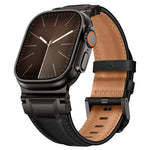 裝甲風格皮革錶帶，適用於 Apple Watch 46mm / 49mm / 45mm / 44mm