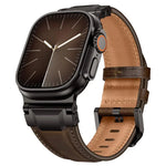 裝甲風格皮革錶帶，適用於 Apple Watch 46mm / 49mm / 45mm / 44mm