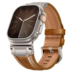裝甲風格皮革錶帶，適用於 Apple Watch 46mm / 49mm / 45mm / 44mm