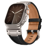 裝甲風格皮革錶帶，適用於 Apple Watch 46mm / 49mm / 45mm / 44mm