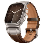 裝甲風格皮革錶帶，適用於 Apple Watch 46mm / 49mm / 45mm / 44mm