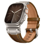 裝甲風格皮革錶帶，適用於 Apple Watch 46mm / 49mm / 45mm / 44mm