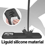 官方掛繩孔液態矽膠手機殼，適用於 iPhone 17 Pro Max，適用於 iPhone 17 Pro，適用於 iPhone 17