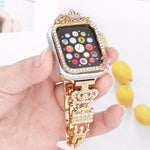 皇冠風格單鑽空心 PC 錶殼，適用於 Apple Watch Series 6 / 5 / 4 & SE 44mm，適用於 Apple Watch Series 6 / 5 / 4 & SE 40mm，適用於 Apple Watch Series 10 / 11 46mm，適用於 Apple Watch Series 10 / 11 42mm，適用於 Apple Watch Series 9 / 8 / 7 45mm