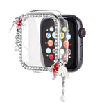 流蘇蝴蝶單鑽空心 PC 錶殼，適用於 Apple Watch Series 6 / 5 / 4 & SE 44mm，適用於 Apple Watch Series 6 / 5 / 4 & SE 40mm，適用於 Apple Watch Series 9 / 8 / 7 45mm，適用於 Apple Watch Series 9 / 8 / 7 41mm