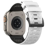 格紋設計透氣矽膠錶帶，適用於 Apple Watch 46mm / 49mm / 45mm / 44mm