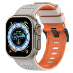 格紋設計透氣矽膠錶帶，適用於 Apple Watch 46mm / 49mm / 45mm / 44mm