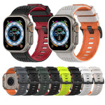 格紋設計透氣矽膠錶帶，適用於 Apple Watch 46mm / 49mm / 45mm / 44mm
