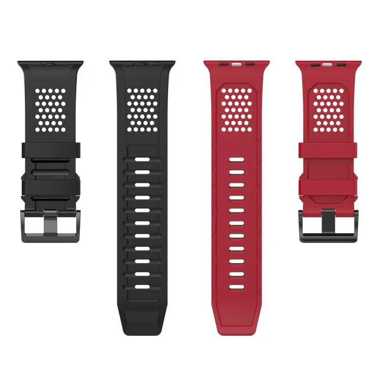 格紋設計透氣矽膠錶帶，適用於 Apple Watch 46mm / 49mm / 45mm / 44mm