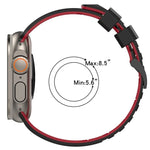 格紋設計透氣矽膠錶帶，適用於 Apple Watch 46mm / 49mm / 45mm / 44mm