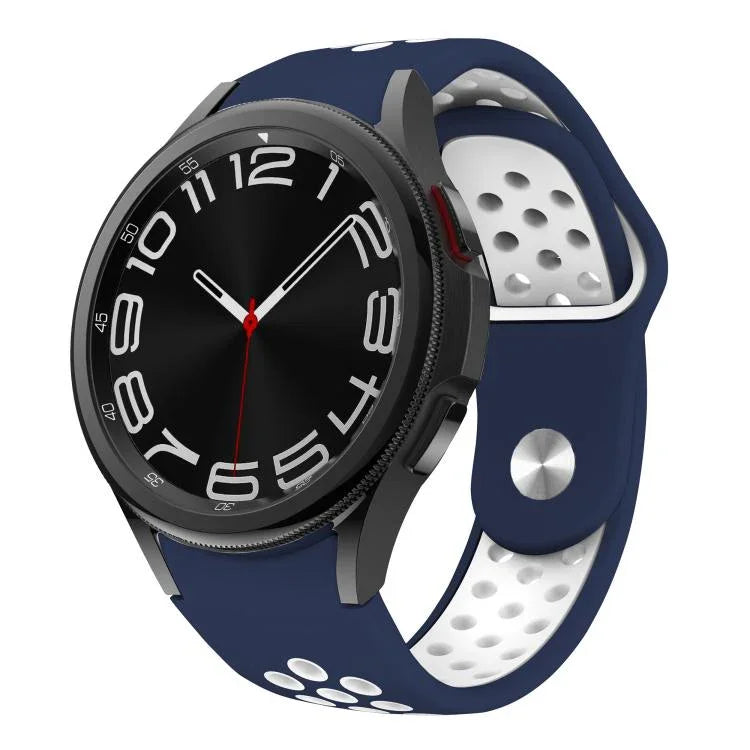 雙色反扣矽膠錶帶，適用於 Samsung Galaxy Watch FE / 7 / 6 / 5 / 4