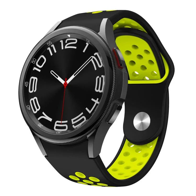 雙色反扣矽膠錶帶，適用於 Samsung Galaxy Watch FE / 7 / 6 / 5 / 4