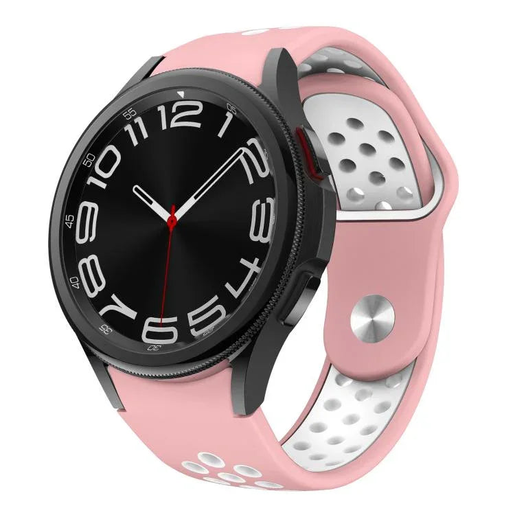 雙色反扣矽膠錶帶，適用於 Samsung Galaxy Watch FE / 7 / 6 / 5 / 4