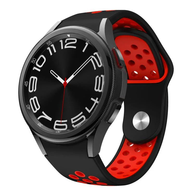雙色反扣矽膠錶帶，適用於 Samsung Galaxy Watch FE / 7 / 6 / 5 / 4