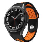 雙色反扣矽膠錶帶，適用於 Samsung Galaxy Watch FE / 7 / 6 / 5 / 4