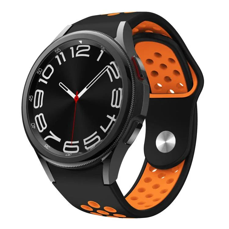雙色反扣矽膠錶帶，適用於 Samsung Galaxy Watch FE / 7 / 6 / 5 / 4