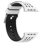 垂直孔洞雙色透氣矽膠錶帶，適用於 Apple Watch 46mm / 49mm / 45mm / 44mm