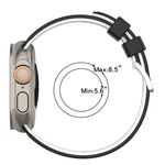 垂直孔洞雙色透氣矽膠錶帶，適用於 Apple Watch 46mm / 49mm / 45mm / 44mm