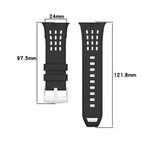 垂直孔洞雙色透氣矽膠錶帶，適用於 Apple Watch 46mm / 49mm / 45mm / 44mm