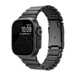龜扣雙色鈦金屬矽膠錶帶，適用於 Apple Watch 46mm / 49mm / 45mm / 44mm