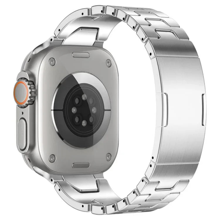 H型快速釋放蝴蝶扣不鏽鋼錶帶，適用於 Apple Watch 44mm / 45mm / 46mm / 49mm，適用於 Apple Watch 42mm / 41mm / 40mm / 38mm