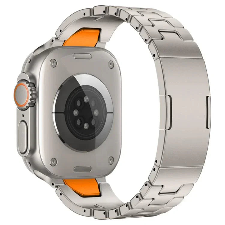 H型快速釋放蝴蝶扣不鏽鋼錶帶，適用於 Apple Watch 44mm / 45mm / 46mm / 49mm，適用於 Apple Watch 42mm / 41mm / 40mm / 38mm