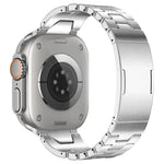 H型快速釋放蝴蝶扣不鏽鋼錶帶，適用於 Apple Watch 44mm / 45mm / 46mm / 49mm，適用於 Apple Watch 42mm / 41mm / 40mm / 38mm