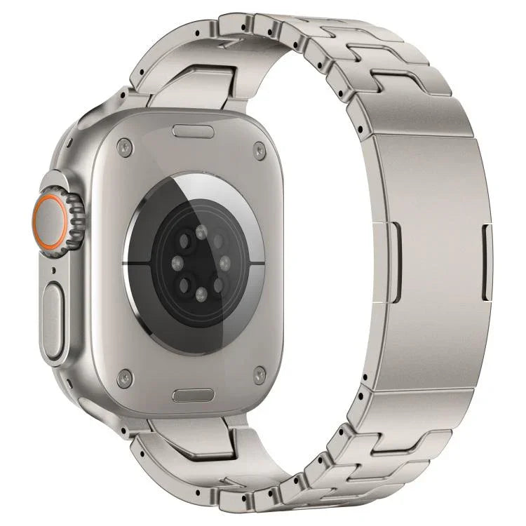H型快速釋放蝴蝶扣不鏽鋼錶帶，適用於 Apple Watch 44mm / 45mm / 46mm / 49mm，適用於 Apple Watch 42mm / 41mm / 40mm / 38mm