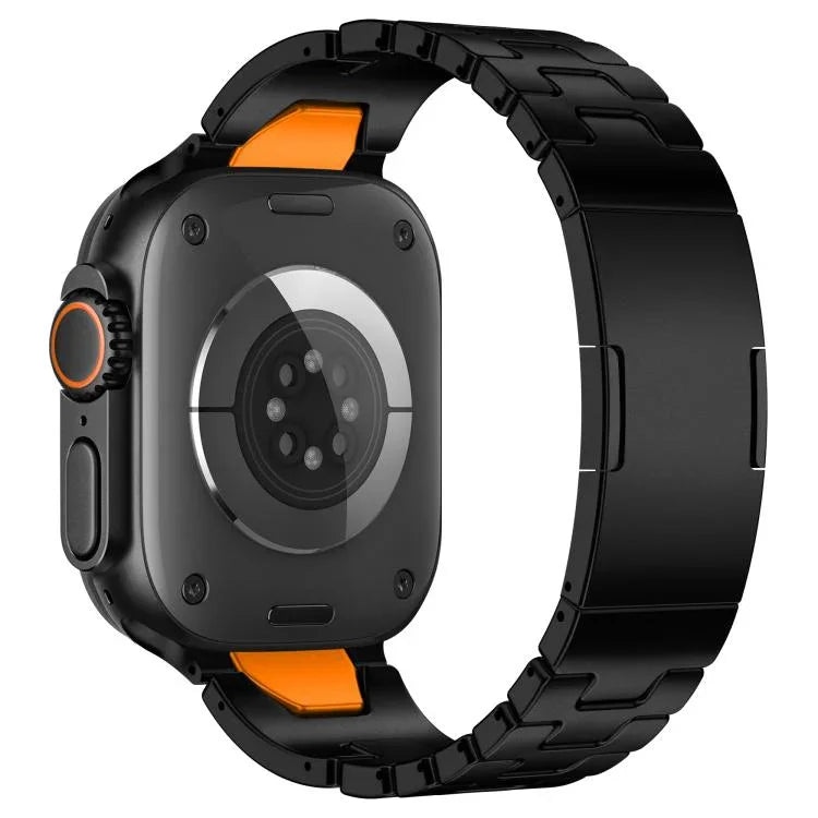 H型快速釋放蝴蝶扣不鏽鋼錶帶，適用於 Apple Watch 44mm / 45mm / 46mm / 49mm，適用於 Apple Watch 42mm / 41mm / 40mm / 38mm