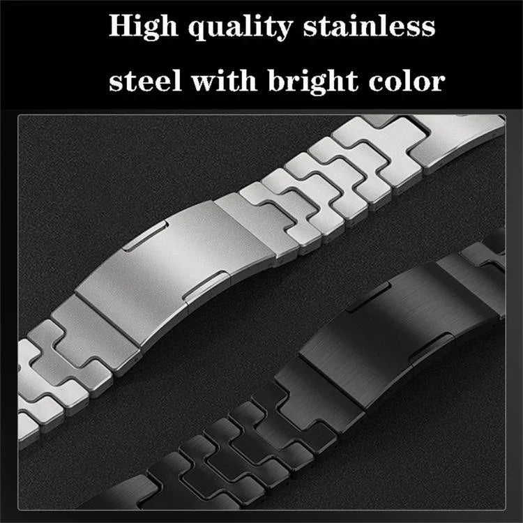 H型快速釋放蝴蝶扣不鏽鋼錶帶，適用於 Apple Watch 44mm / 45mm / 46mm / 49mm，適用於 Apple Watch 42mm / 41mm / 40mm / 38mm