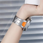 H型快速釋放蝴蝶扣不鏽鋼錶帶，適用於 Apple Watch 44mm / 45mm / 46mm / 49mm，適用於 Apple Watch 42mm / 41mm / 40mm / 38mm