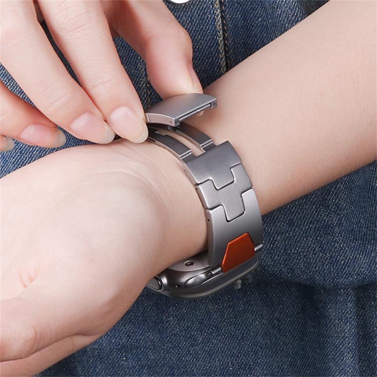 H型快速釋放蝴蝶扣不鏽鋼錶帶，適用於 Apple Watch 44mm / 45mm / 46mm / 49mm，適用於 Apple Watch 42mm / 41mm / 40mm / 38mm