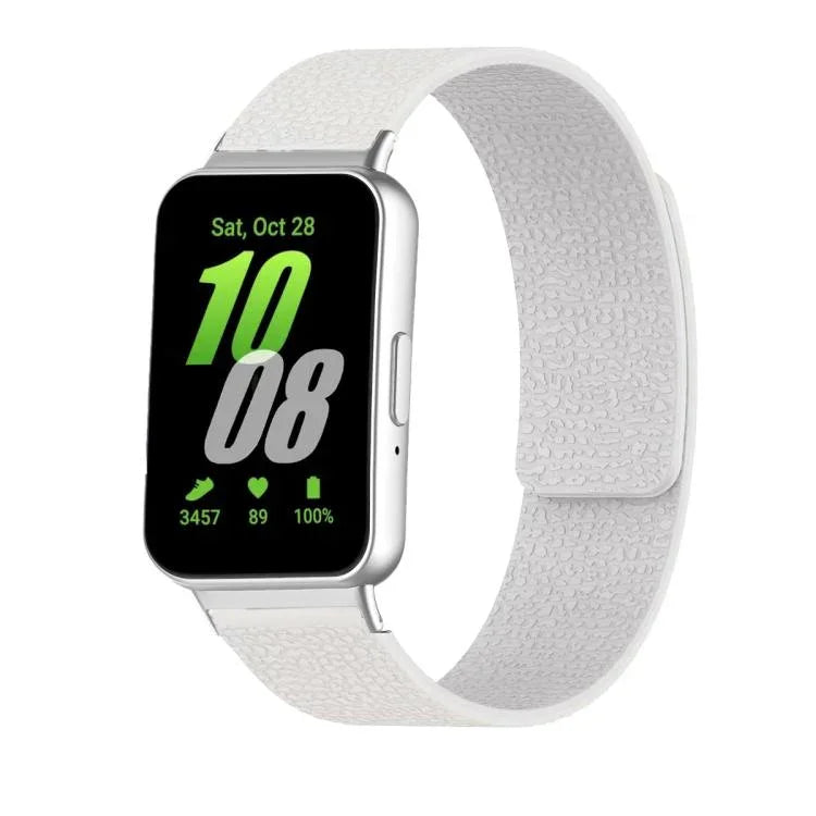荔枝紋柔軟磁吸矽膠錶帶，適用於 Samsung Galaxy Fit3