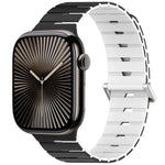 Melodica-Style Magnetic Dual-Color Silicone Watch Band, For Apple Watch 46mm / 49mm / 45mm / 44mm, For Apple Watch 42mm / 41mm / 40mm / 38mm