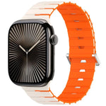 Melodica-Style Magnetic Dual-Color Silicone Watch Band, For Apple Watch 46mm / 49mm / 45mm / 44mm, For Apple Watch 42mm / 41mm / 40mm / 38mm